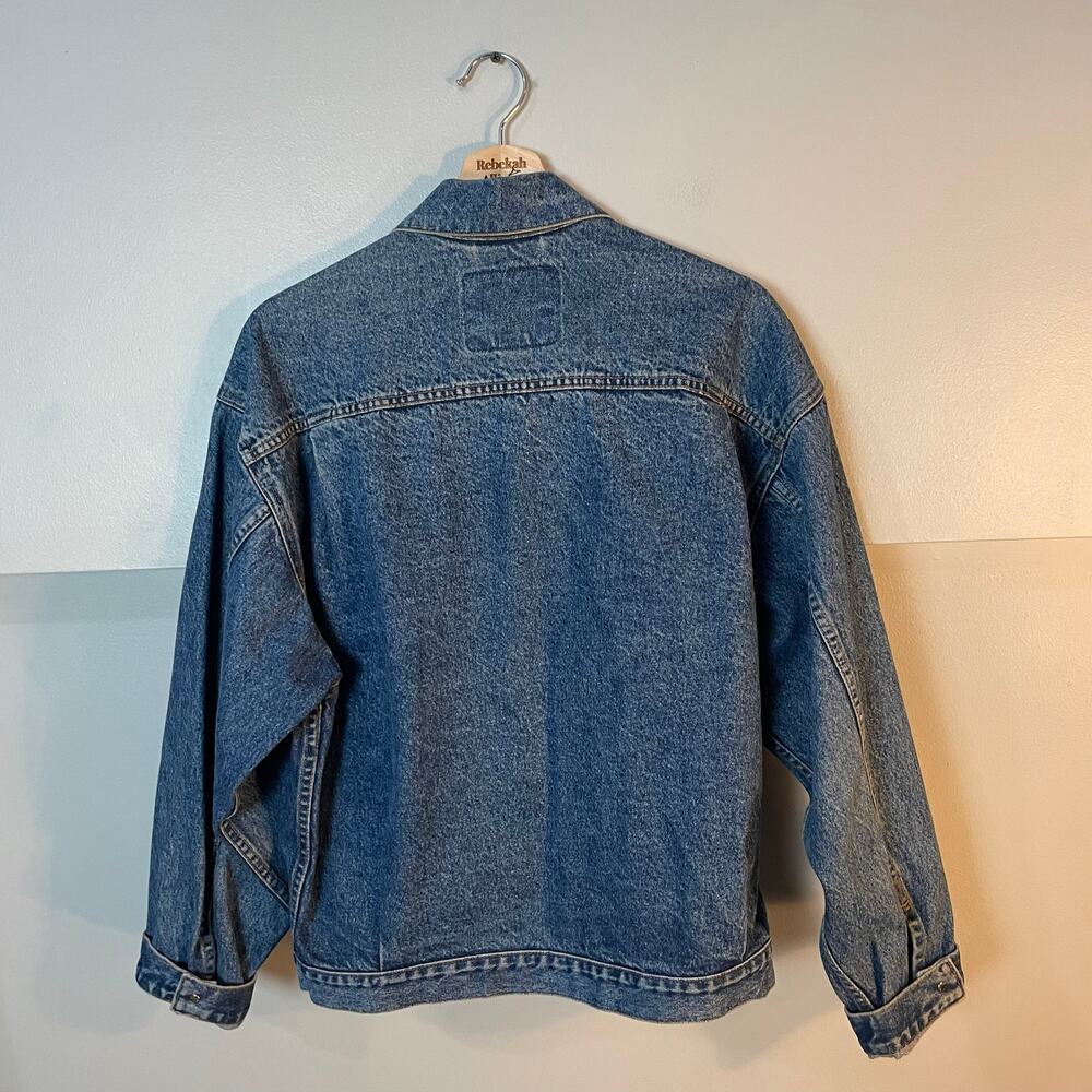 Levi Strauss Vintage Trucker Jacket Orange Tag Rigid Denim Jacket Men's Small - Picture 8 of 11